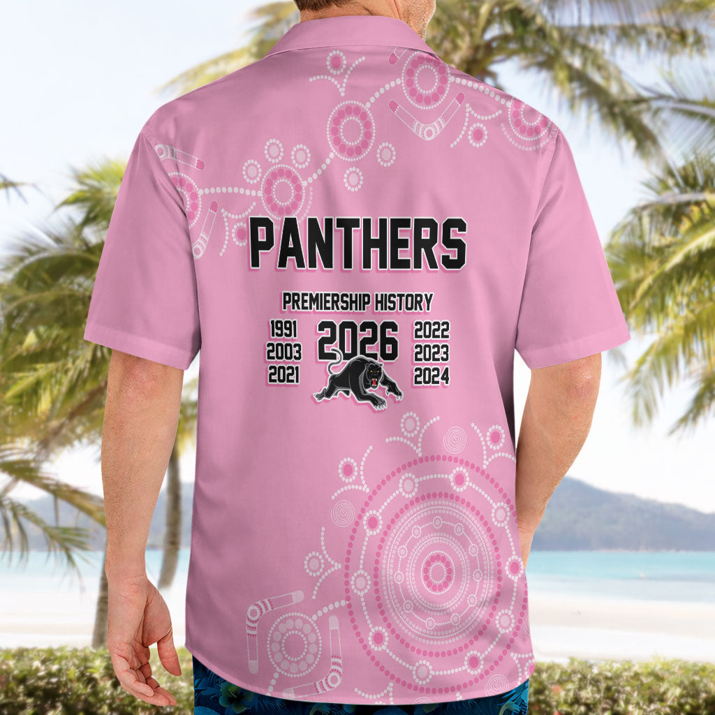 Penrith Premiers 2026 Hawaiian Shirt Panthers Seven-Time Premiership Pink