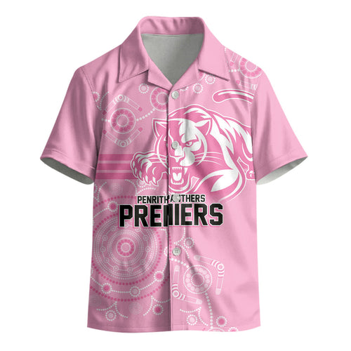 Penrith Premiers 2026 Kid Hawaiian Shirt Panthers Seven-Time Premiership Pink