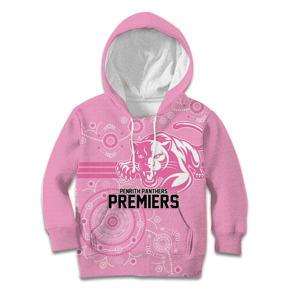 Penrith Premiers 2026 Kid Hoodie Panthers Seven-Time Premiership Pink