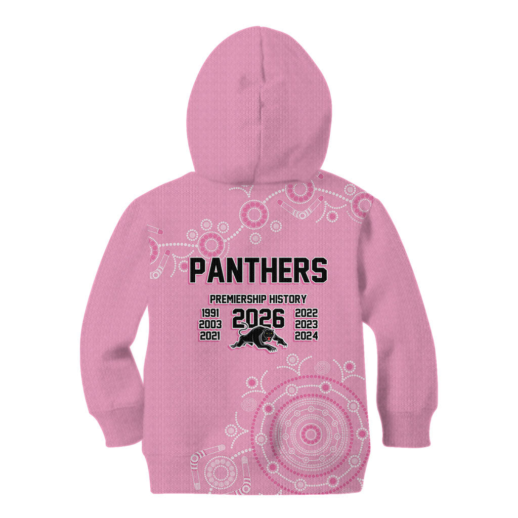 Penrith Premiers 2026 Kid Hoodie Panthers Seven-Time Premiership Pink