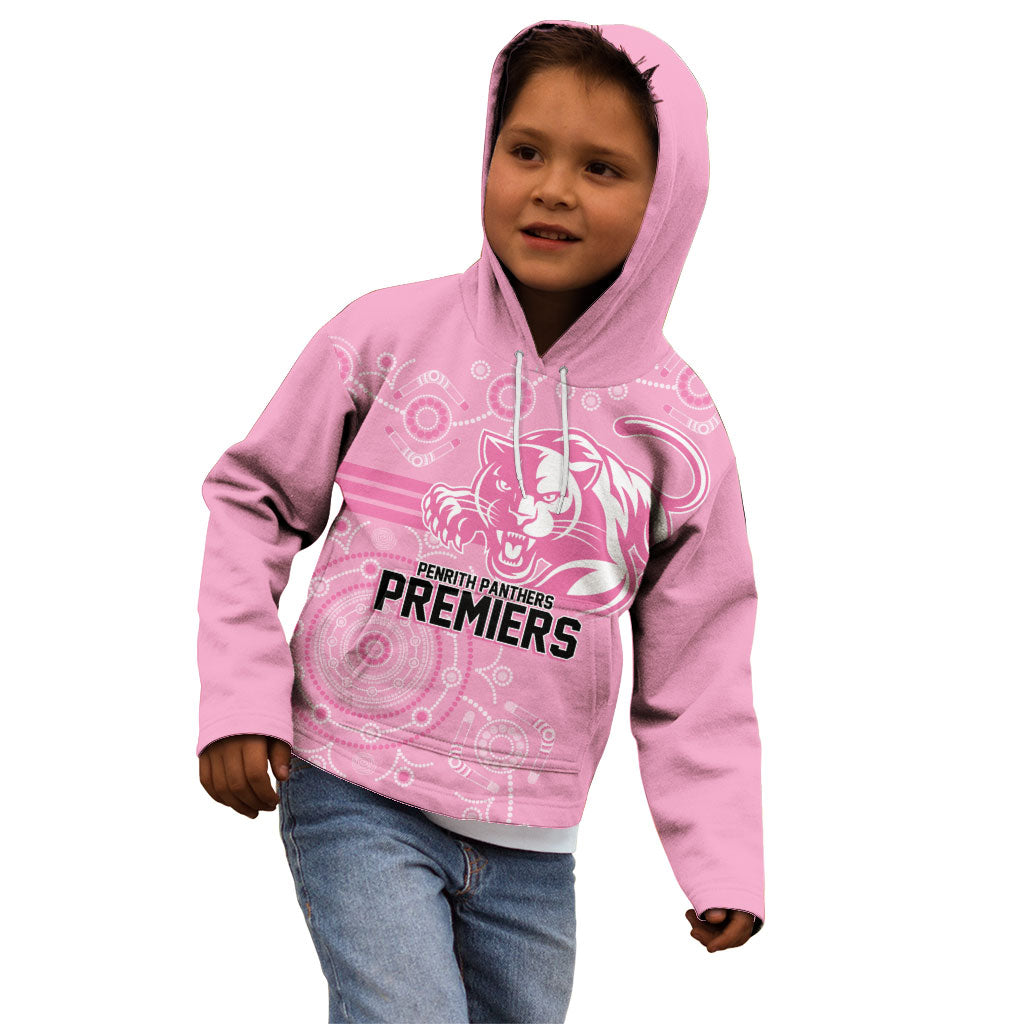 Penrith Premiers 2026 Kid Hoodie Panthers Seven-Time Premiership Pink
