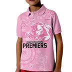 Penrith Premiers 2026 Kid Polo Shirt Panthers Seven-Time Premiership Pink