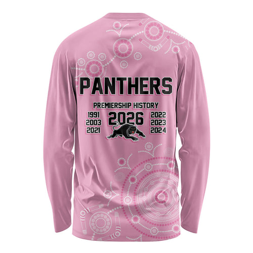 Penrith Premiers 2026 Long Sleeve Shirt Panthers Seven-Time Premiership Pink