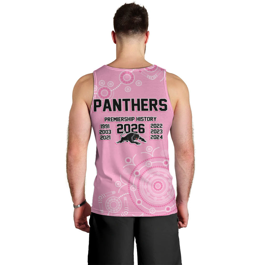 Penrith Premiers 2026 Men Tank Top Panthers Seven-Time Premiership Pink