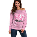 Penrith Premiers 2026 Off Shoulder Sweater Panthers Seven-Time Premiership Pink