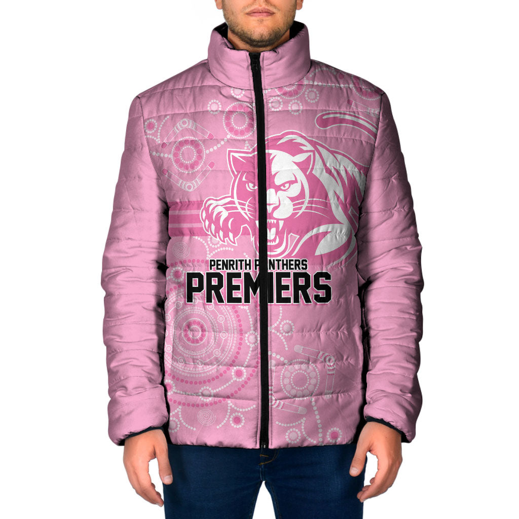 Penrith Premiers 2026 Padded Jacket Panthers Seven-Time Premiership Pink