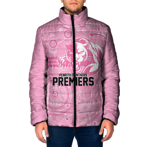 Penrith Premiers 2026 Padded Jacket Panthers Seven-Time Premiership Pink