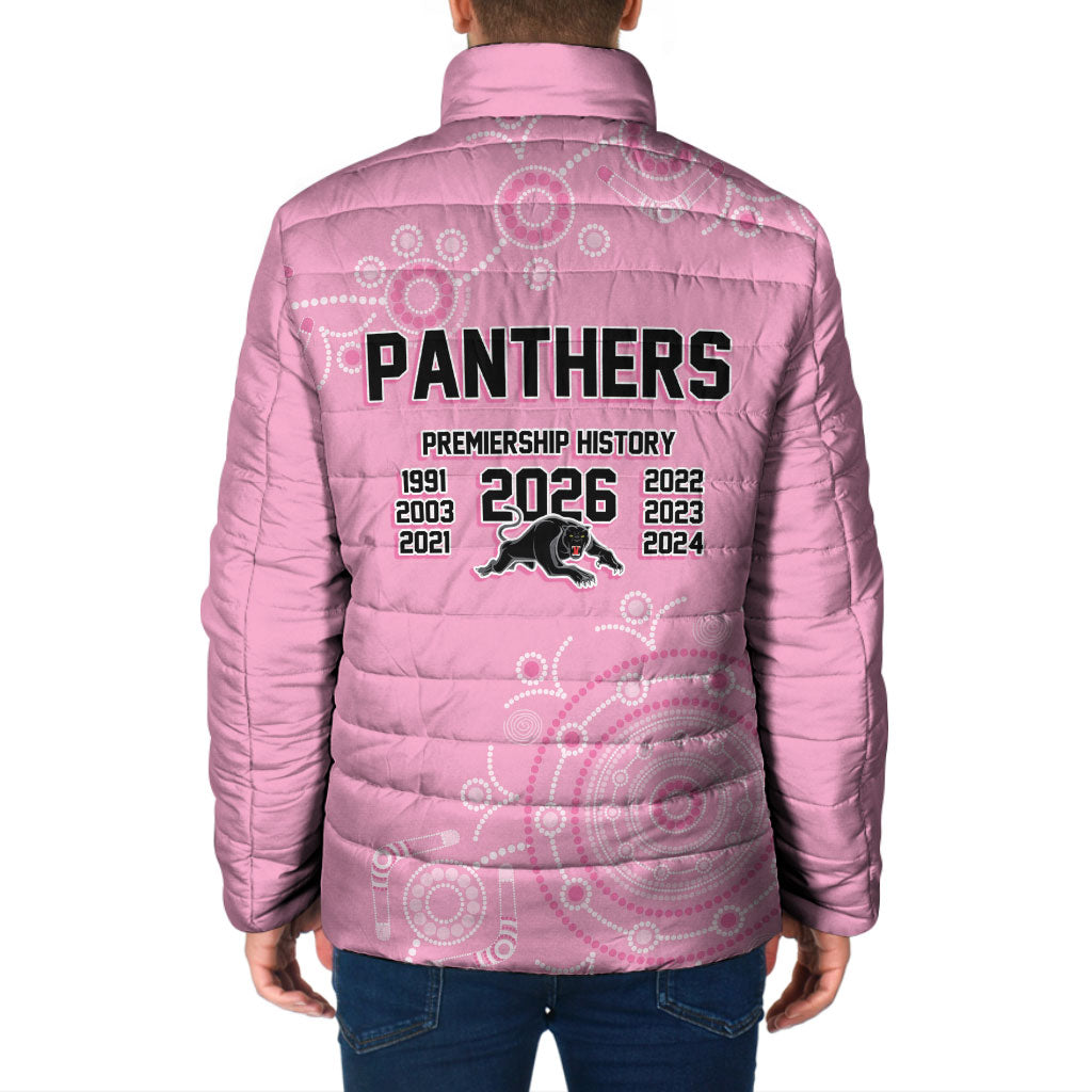 Penrith Premiers 2026 Padded Jacket Panthers Seven-Time Premiership Pink