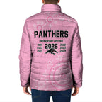 Penrith Premiers 2026 Padded Jacket Panthers Seven-Time Premiership Pink