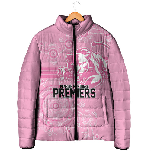 Penrith Premiers 2026 Padded Jacket Panthers Seven-Time Premiership Pink