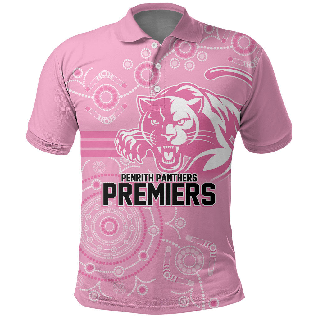 Penrith Premiers 2026 Polo Shirt Panthers Seven-Time Premiership Pink