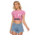 Penrith Premiers 2026 Raglan Cropped T Shirt Panthers Seven-Time Premiership Pink