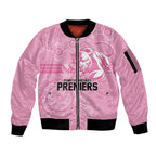 Penrith Premiers 2026 Sleeve Zip Bomber Jacket Panthers Seven-Time Premiership Pink