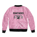Penrith Premiers 2026 Sleeve Zip Bomber Jacket Panthers Seven-Time Premiership Pink