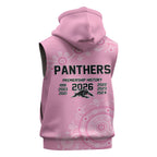 Penrith Premiers 2026 Sleeveless Hoodie Panthers Seven-Time Premiership Pink