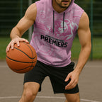 Penrith Premiers 2026 Sleeveless Hoodie Panthers Seven-Time Premiership Pink