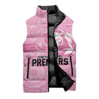 Penrith Premiers 2026 Sleeveless Puffer Jacket Panthers Seven-Time Premiership Pink