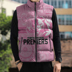 Penrith Premiers 2026 Sleeveless Puffer Jacket Panthers Seven-Time Premiership Pink