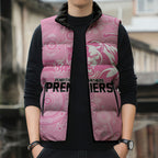 Penrith Premiers 2026 Sleeveless Puffer Jacket Panthers Seven-Time Premiership Pink