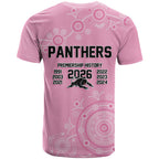 Penrith Premiers 2026 T Shirt Panthers Seven-Time Premiership Pink