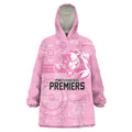 Penrith Premiers 2026 Wearable Blanket Hoodie Panthers Seven-Time Premiership Pink