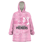 Penrith Premiers 2026 Wearable Blanket Hoodie Panthers Seven-Time Premiership Pink