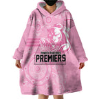 Penrith Premiers 2026 Wearable Blanket Hoodie Panthers Seven-Time Premiership Pink