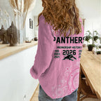 Penrith Premiers 2026 Women Casual Shirt Panthers Seven-Time Premiership Pink