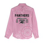 Penrith Premiers 2026 Women Casual Shirt Panthers Seven-Time Premiership Pink