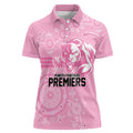 Penrith Premiers 2026 Women Polo Shirt Panthers Seven-Time Premiership Pink