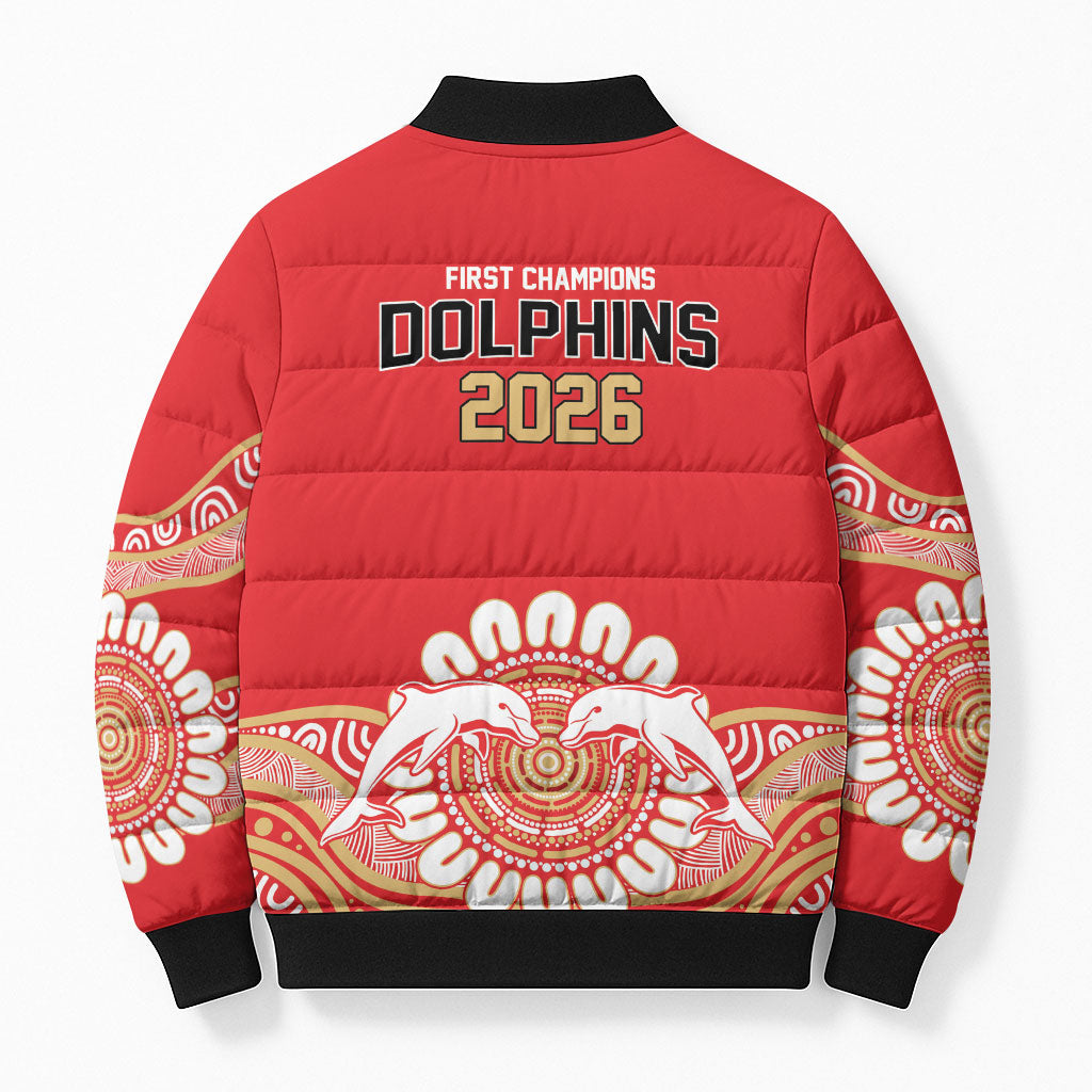 Dolphins First Champions 2026 Bomber Puffer Jacket First Flag Championship