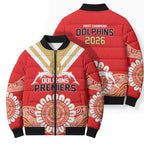 Dolphins First Champions 2026 Bomber Puffer Jacket First Flag Championship