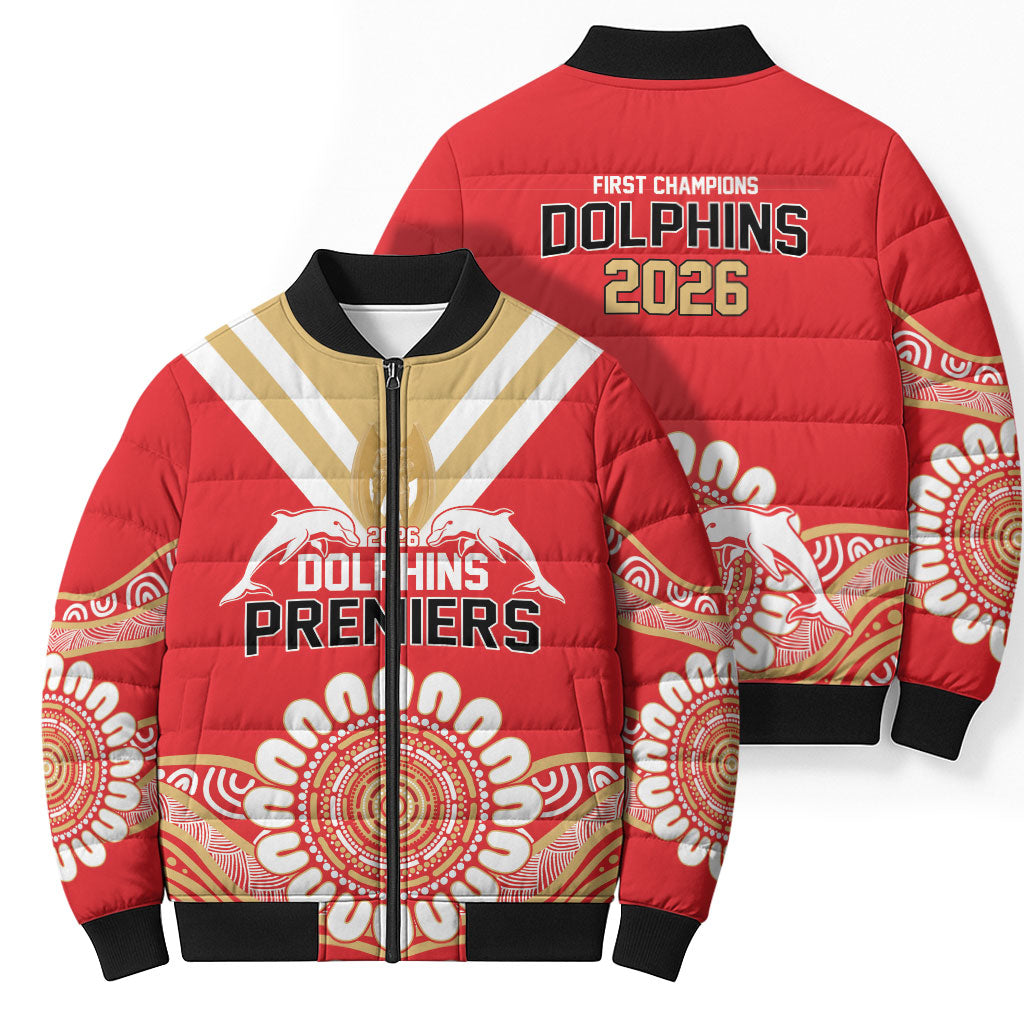 Dolphins First Champions 2026 Bomber Puffer Jacket First Flag Championship