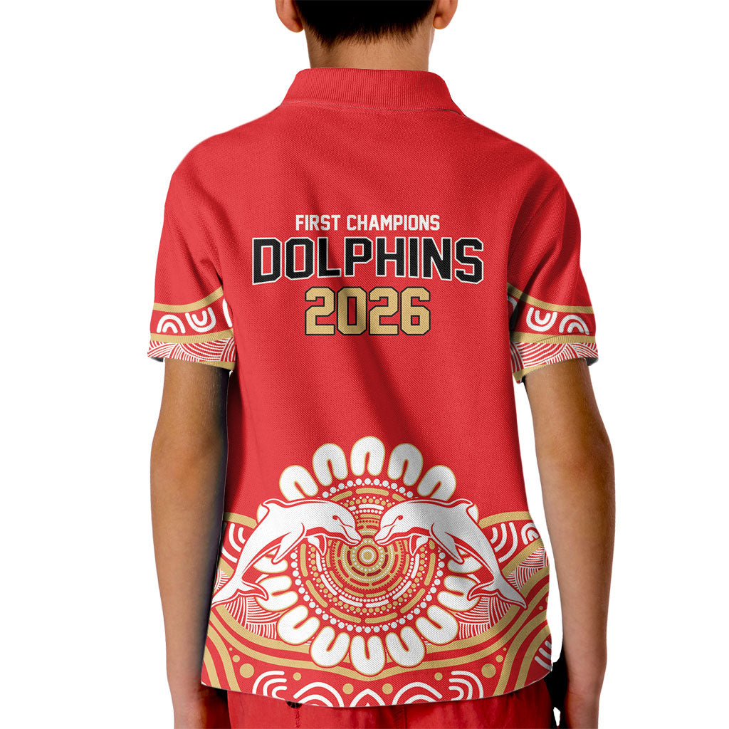 Dolphins First Champions 2026 Kid Polo Shirt First Flag Championship