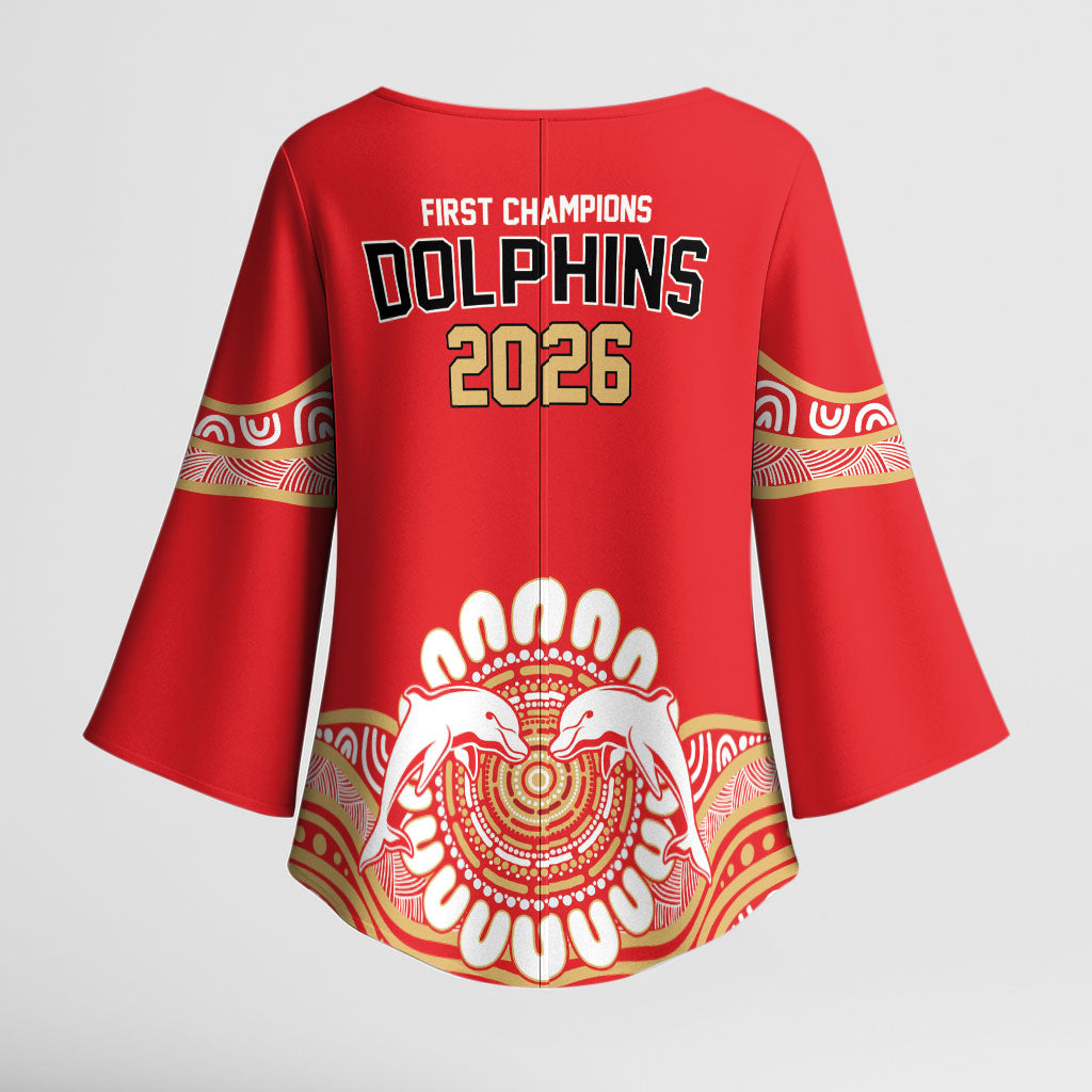 Dolphins First Champions 2026 Kimono Sleeve Blouse First Flag Championship
