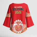 Dolphins First Champions 2026 Kimono Sleeve Blouse First Flag Championship