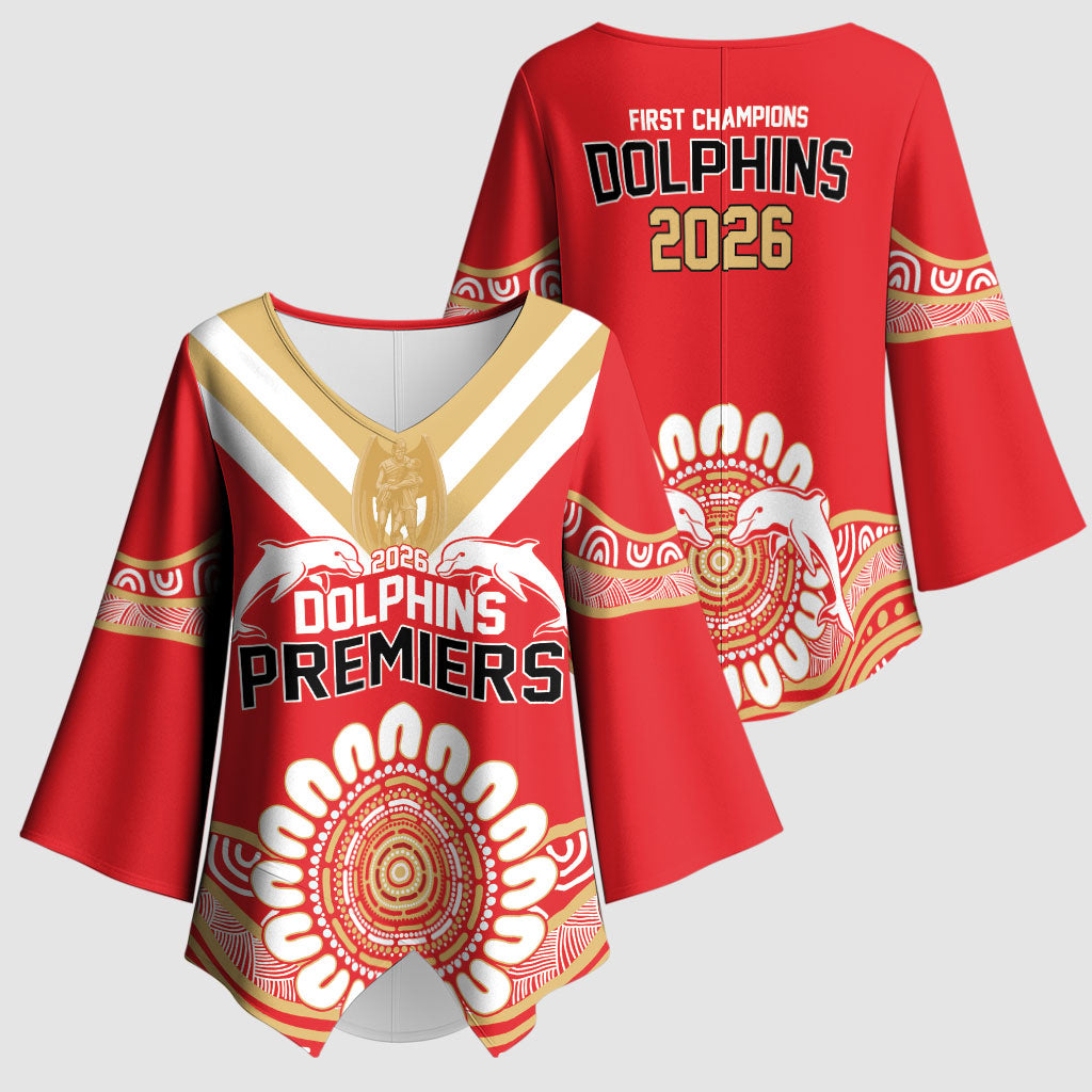 Dolphins First Champions 2026 Kimono Sleeve Blouse First Flag Championship