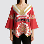 Dolphins First Champions 2026 Kimono Sleeve Blouse First Flag Championship