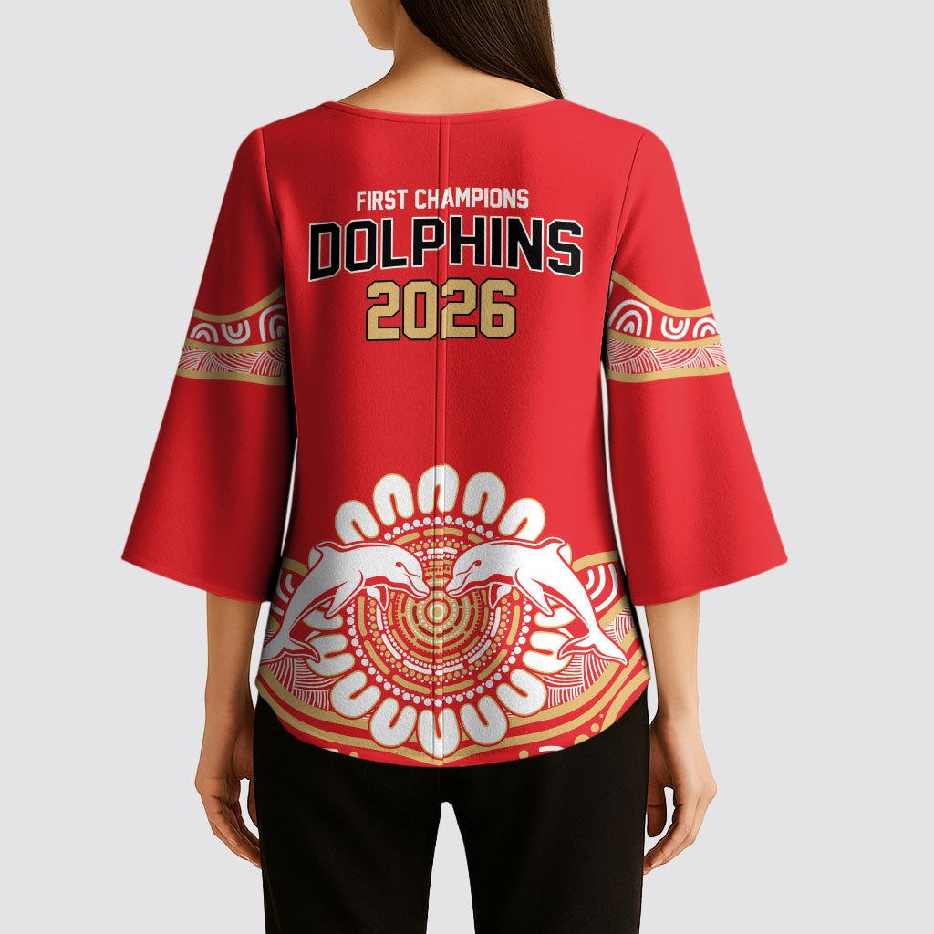 Dolphins First Champions 2026 Kimono Sleeve Blouse First Flag Championship