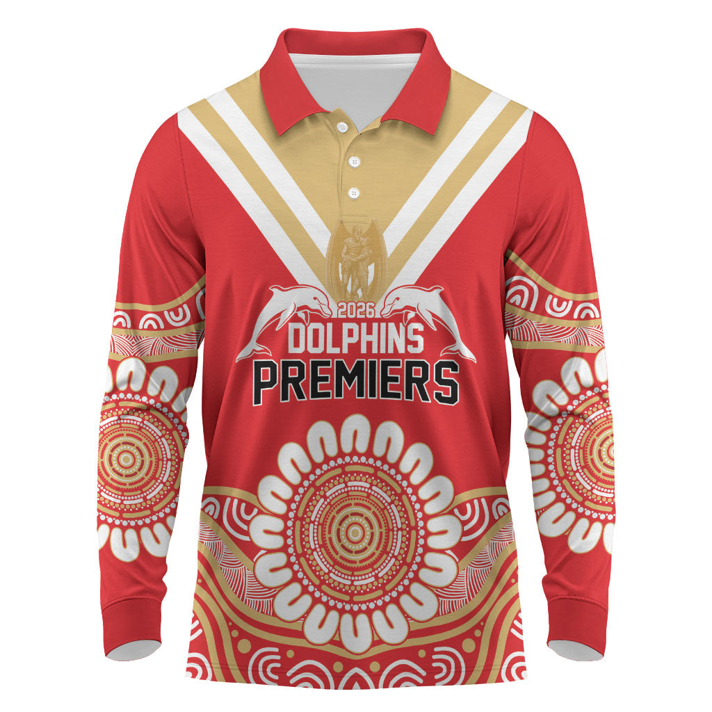 Dolphins First Champions 2026 Long Sleeve Polo Shirt First Flag Championship