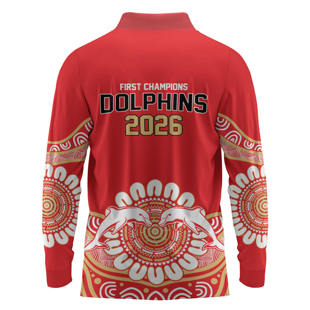 Dolphins First Champions 2026 Long Sleeve Polo Shirt First Flag Championship