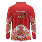 Dolphins First Champions 2026 Long Sleeve Polo Shirt First Flag Championship