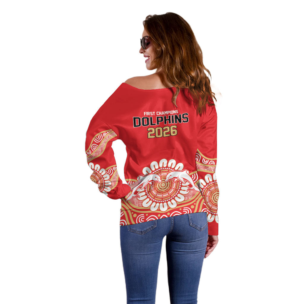 Dolphins First Champions 2026 Off Shoulder Sweater First Flag Championship
