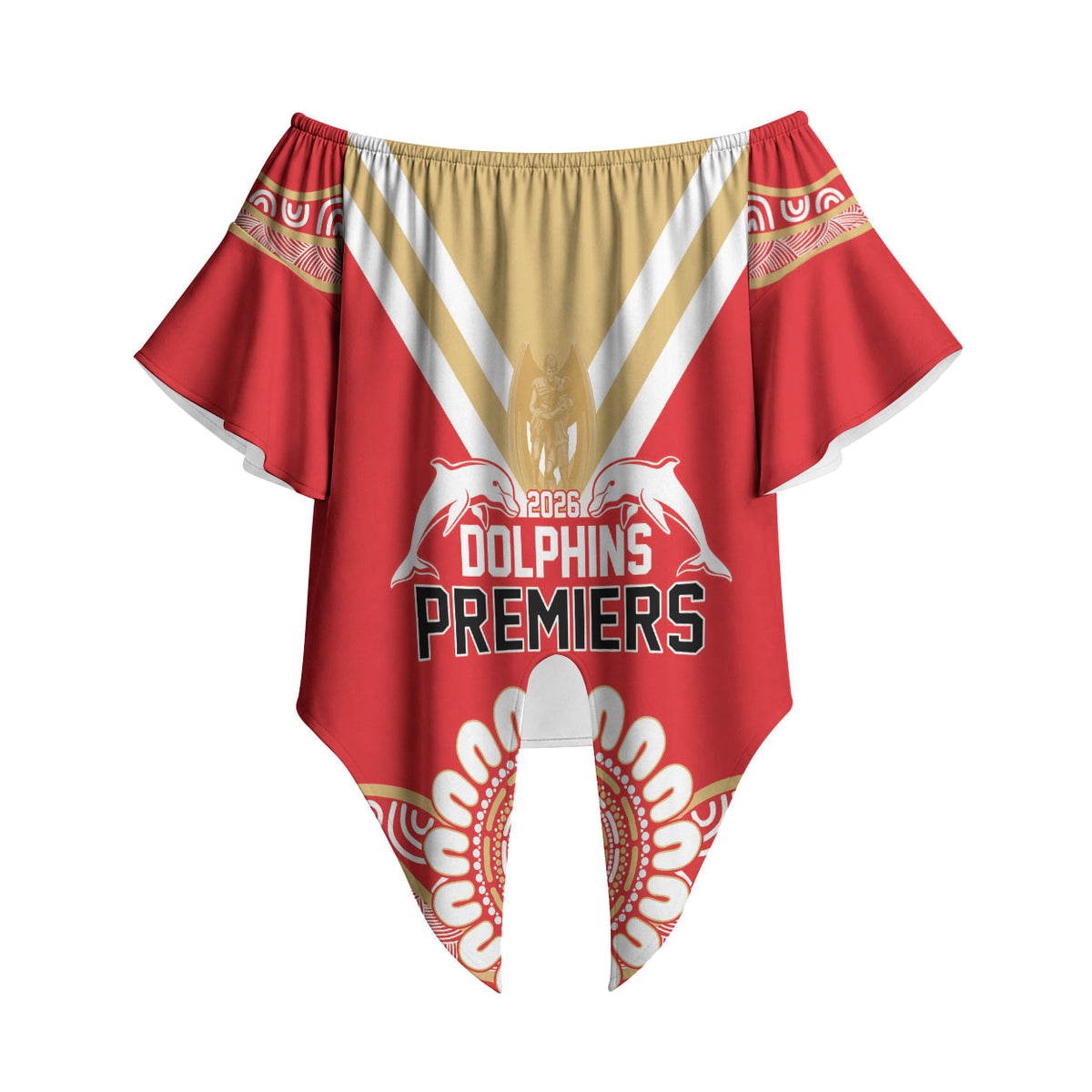 Dolphins First Champions 2026 Off Shoulder Wrap Waist Top First Flag Championship
