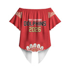 Dolphins First Champions 2026 Off Shoulder Wrap Waist Top First Flag Championship