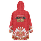 Dolphins First Champions 2026 Wearable Blanket Hoodie First Flag Championship