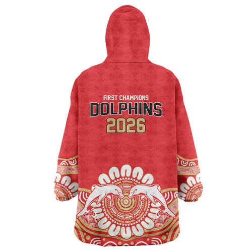 Dolphins First Champions 2026 Wearable Blanket Hoodie First Flag Championship