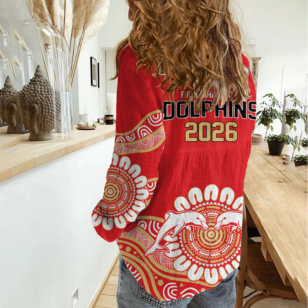 Dolphins First Champions 2026 Women Casual Shirt First Flag Championship