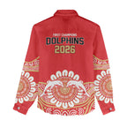Dolphins First Champions 2026 Women Casual Shirt First Flag Championship