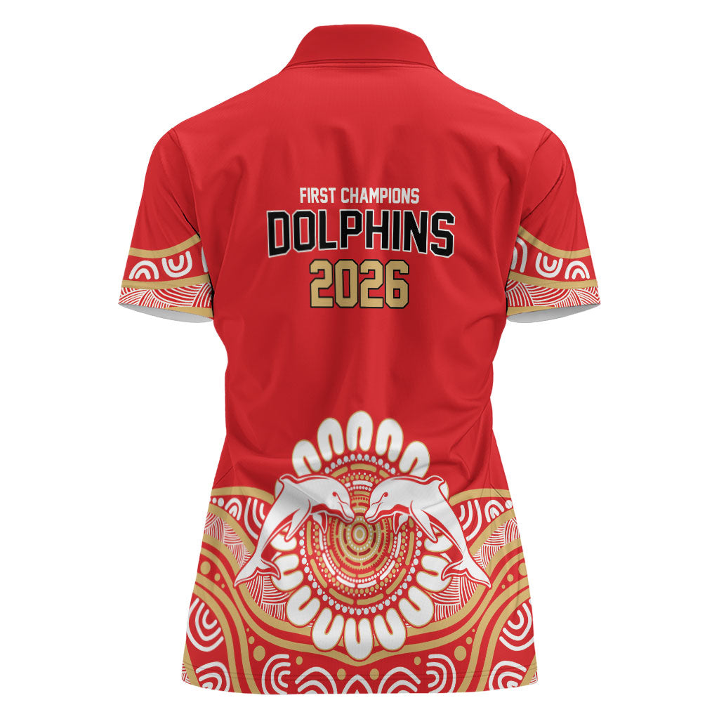 Dolphins First Champions 2026 Women Polo Shirt First Flag Championship